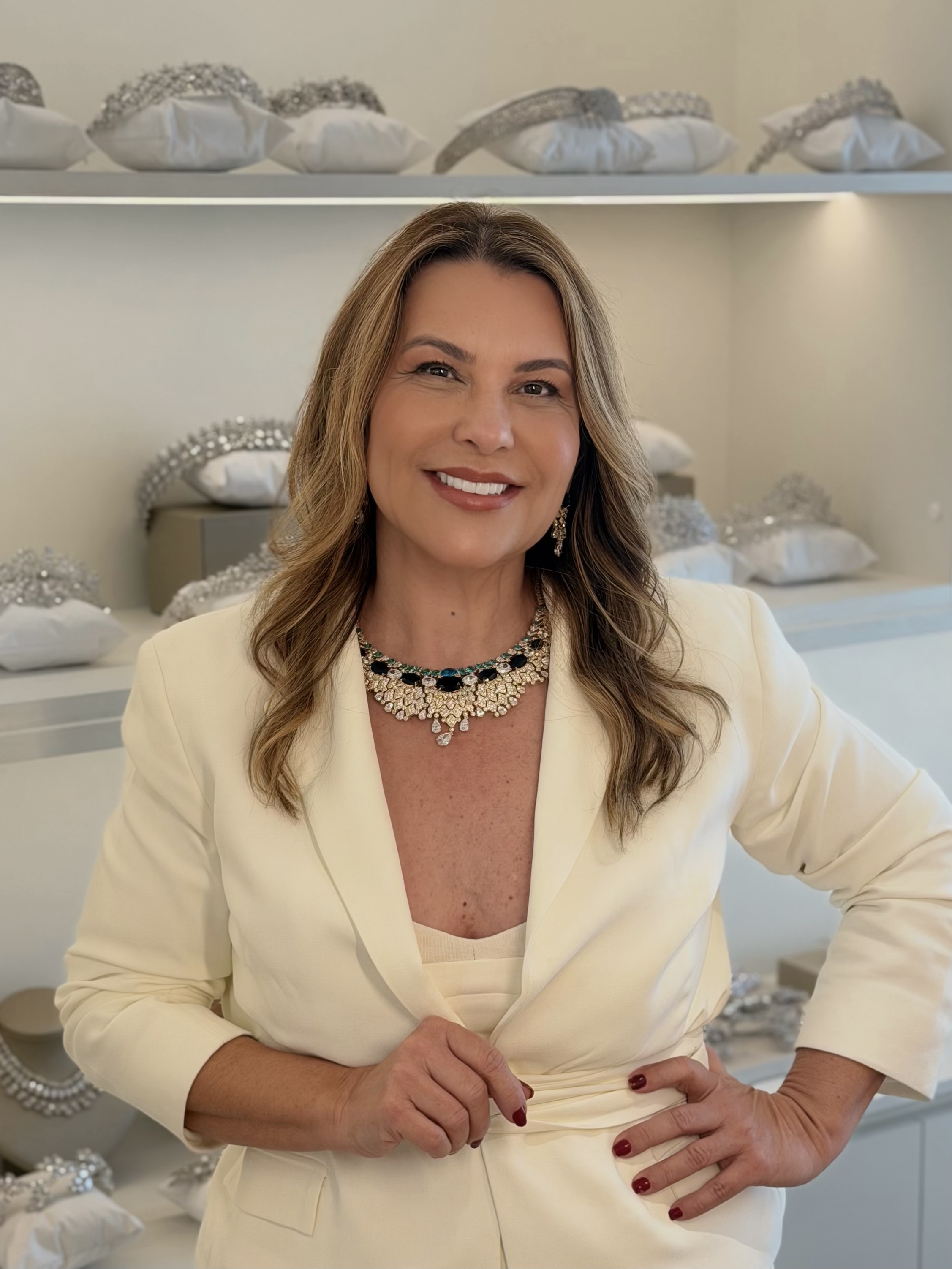 Maria Fernandes no ateliê
